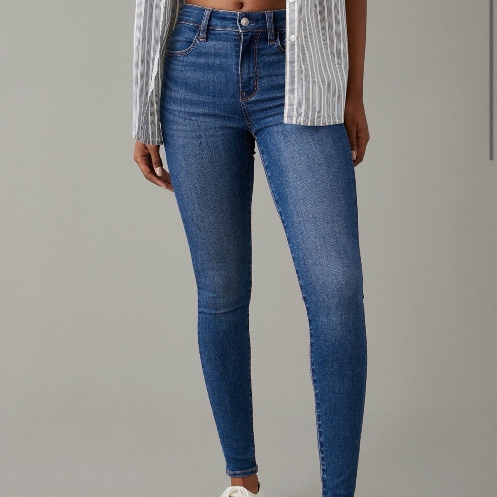 American Eagle Outfitters Blue Next Level Stretch Jeggings